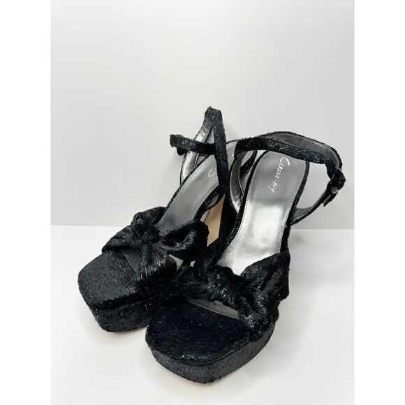 Circus by Sam Edelman Sandals Womens Size 10 Black Platform Open Toe Heels - Picture 4 of 9